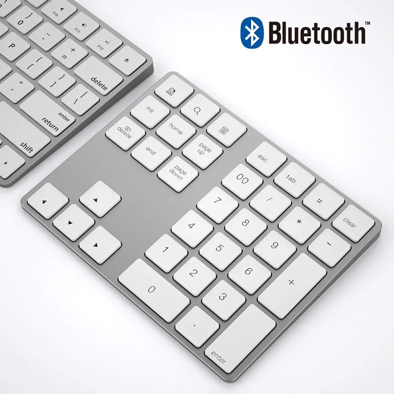 Bluetooth Numeric Keypad Aluminum Slim - Mini Tastierino Numerico Bluetooth Ultra Sottile
