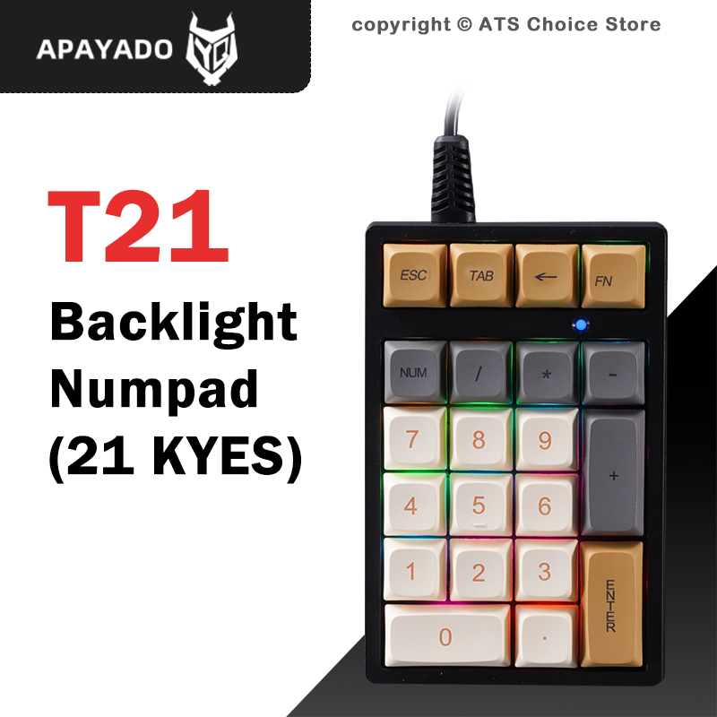 Pbt Keycaps For Numeric Keypad Numpad - APAYADO T21 Tastierino Numerico Meccanico 21