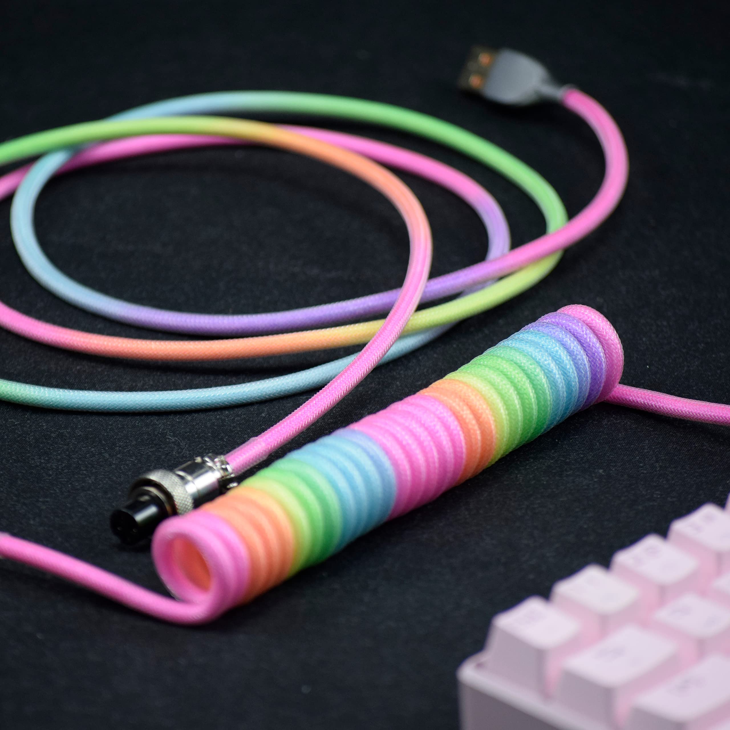 Type C Detachable Cable Coiled Keyboard - Cavi per tastiera da tipo C