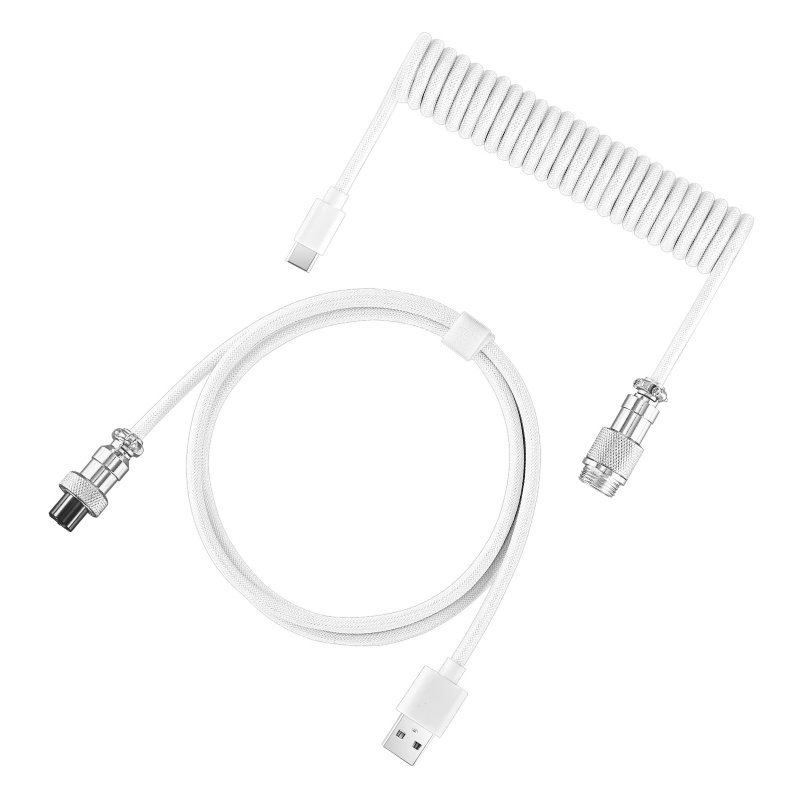Type C Detachable Cable Coiled Keyboard - Cavo per tastiera a spirale da