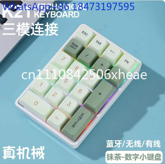 Mechanical Numpad Hot Swap Rgb Wireless - FREEWOLF K21 Tastierino Numerico Meccanico Wireless
