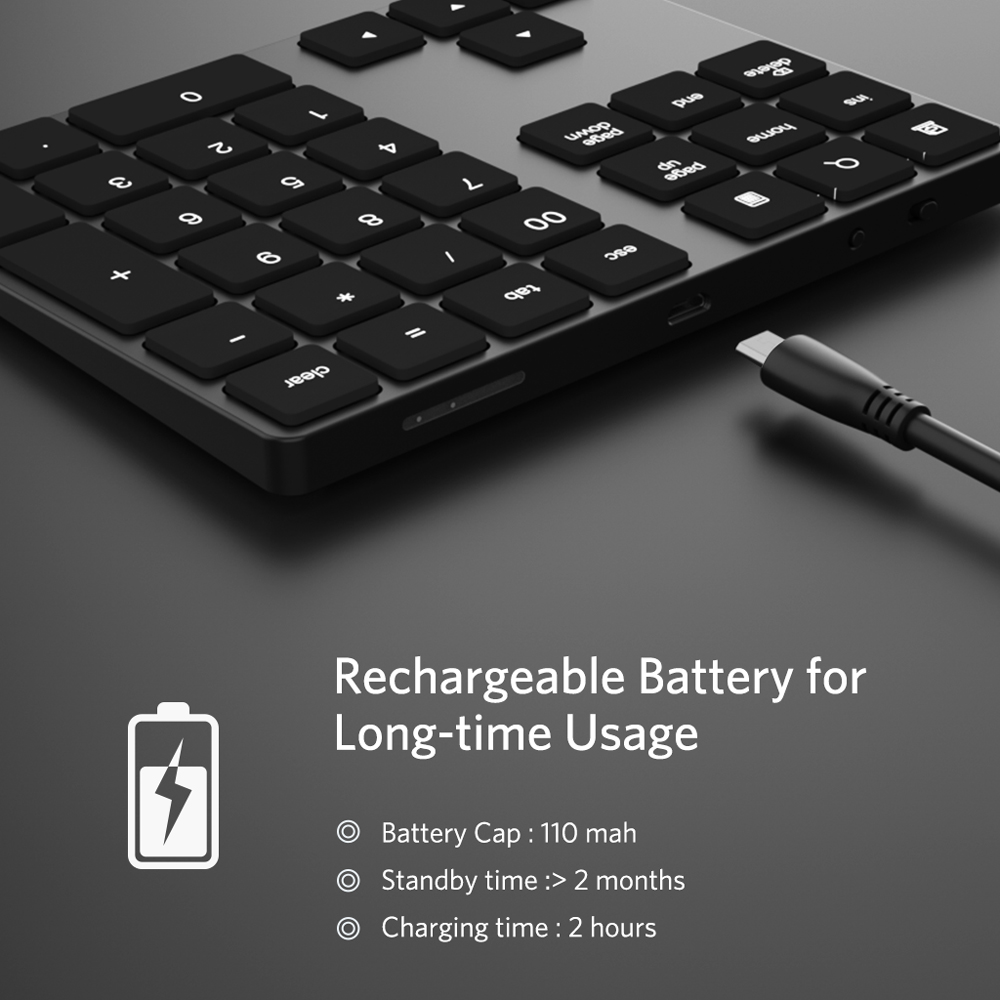Tastierino Numerico Bluetooth  - Bluetooth Numeric Keypad Aluminum Slim recensione e prezzo