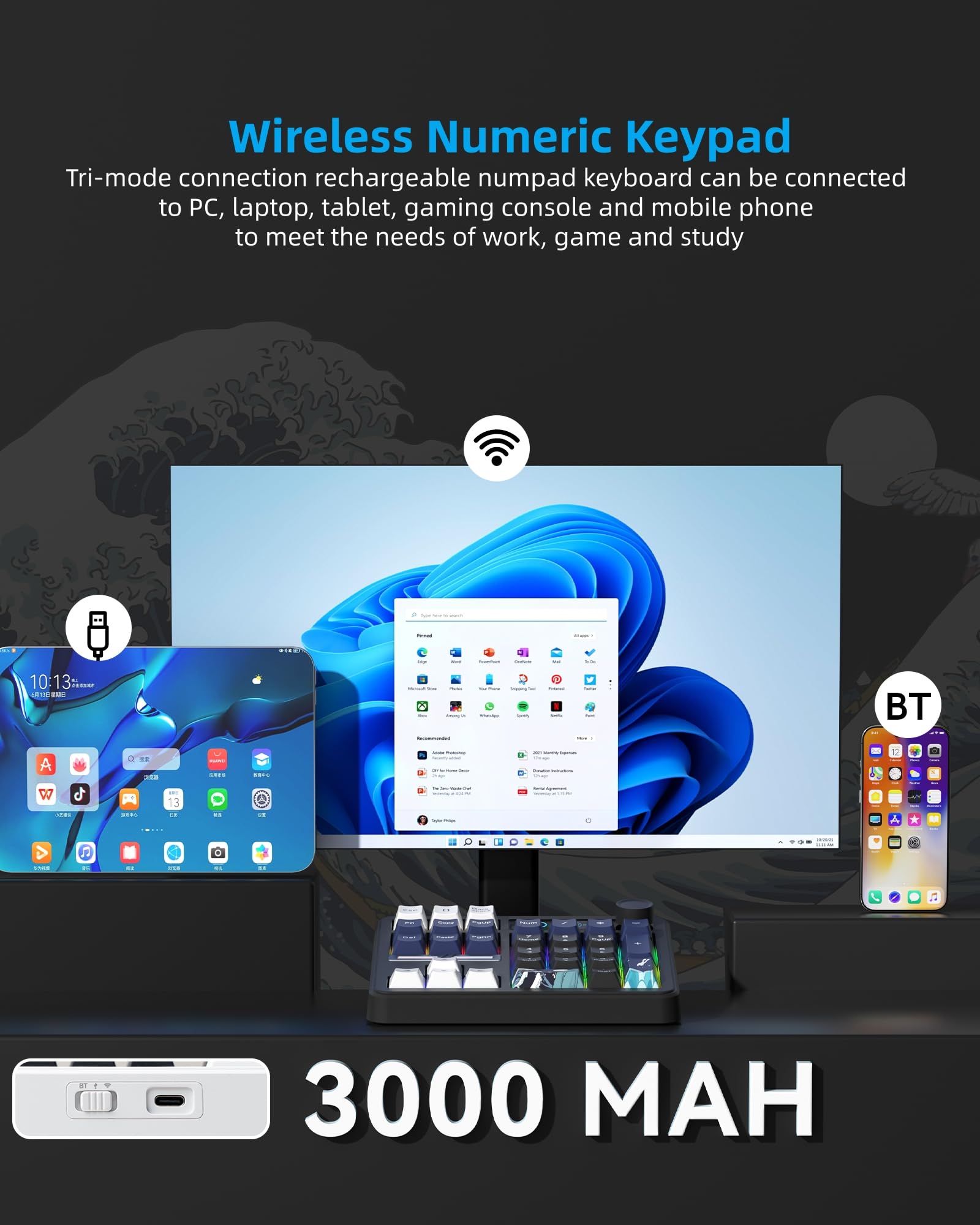 Tastierino Numerico Meccanico  - Mechanical Numpad Hot Swap Rgb Wireless recensione e prezzo