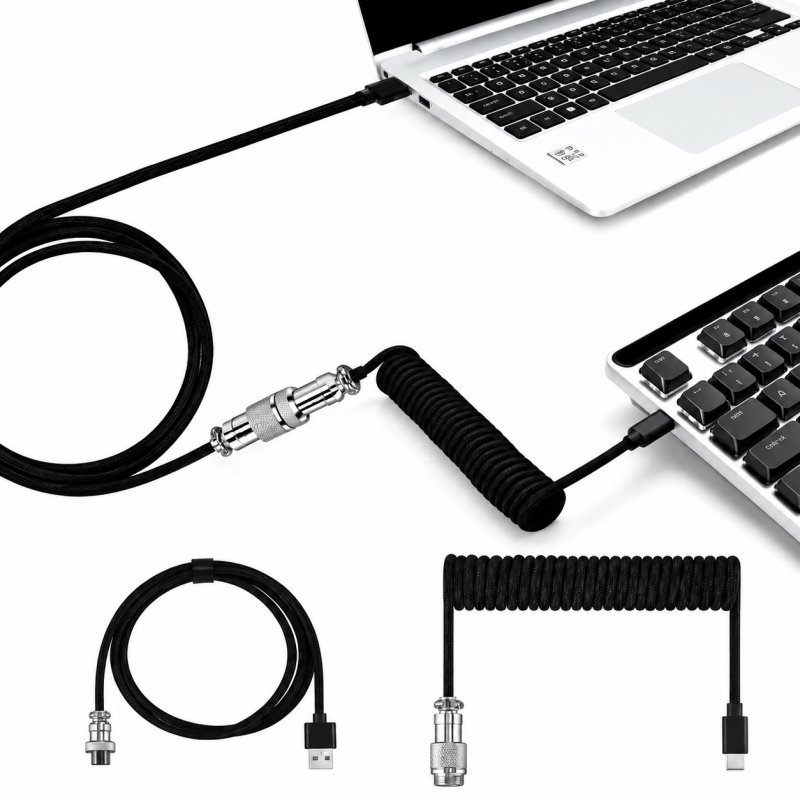 Cavo per tastiera meccanica a  - Type C Detachable Cable Coiled Keyboard recensione e prezzo