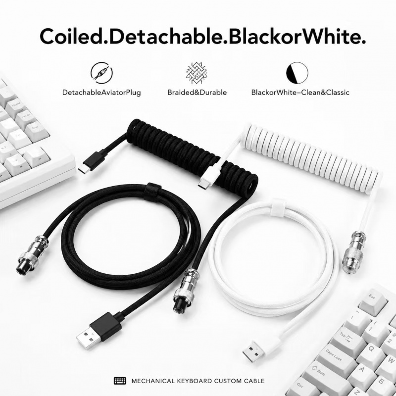 Cavo per tastiera meccanica a  - Type C Detachable Cable Coiled Keyboard recensione e prezzo