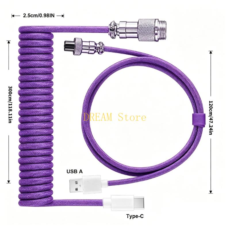 Cavo per tastiera a spirale in - Type C Detachable Cable Coiled Keyboard recensione e prezzo